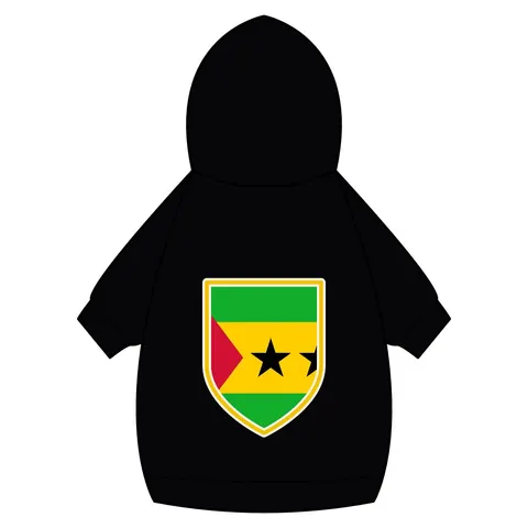 São Tomé & Príncipe Stars & Stripes Pet Hoodie — back_dtf view