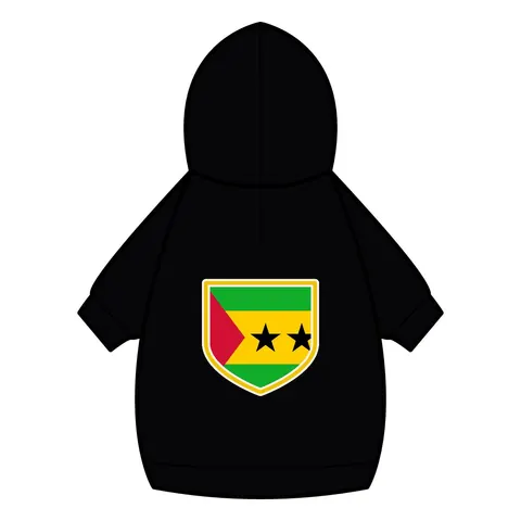 São Tomé & Príncipe Stars & Stripes Pet Hoodie — back_dtf view