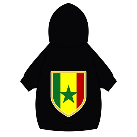 Senegal Green Yellow Red Pet Hoodie — back_dtf view