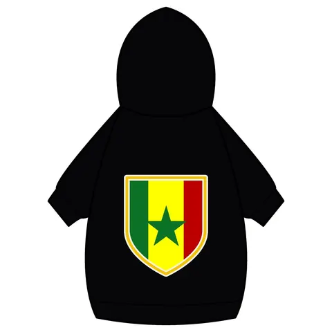 Senegal Green Yellow Red Pet Hoodie — back_dtf view