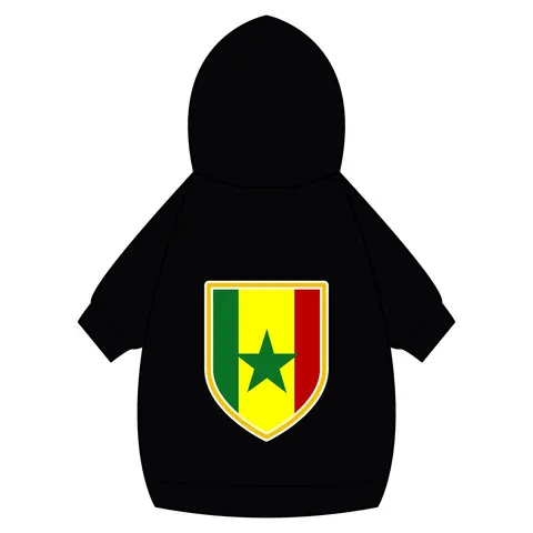 Senegal Green Yellow Red Pet Hoodie — back_dtf view