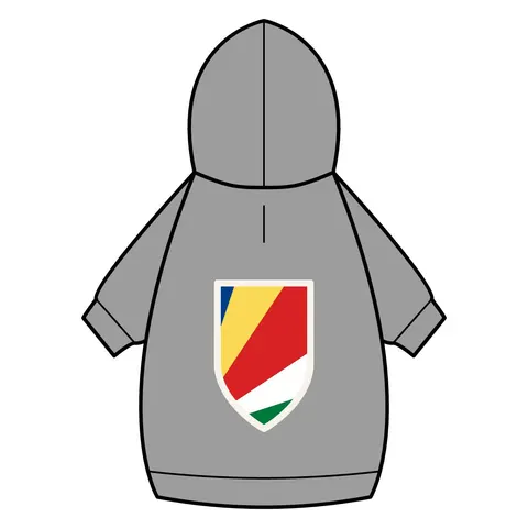 Seychelles Color Fan Pet Hoodie — back_dtf view