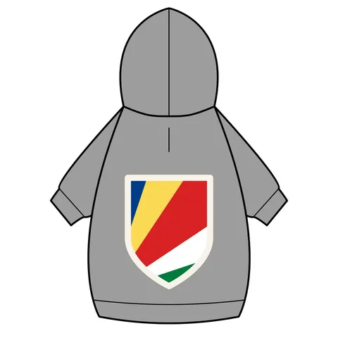 Seychelles Color Fan Pet Hoodie — back_dtf view