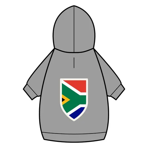South Africa Rainbow Y Pattern Pet Hoodie — back_dtf view