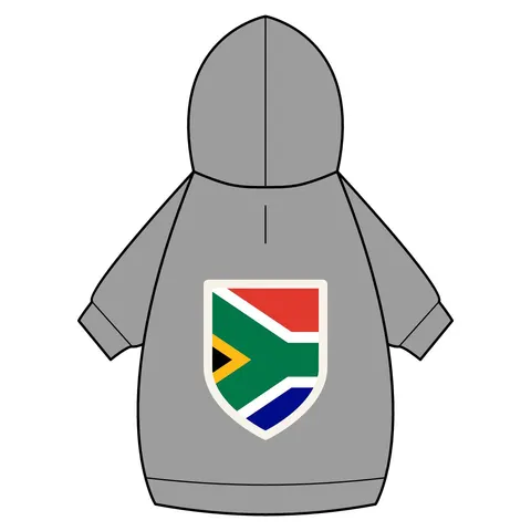 South Africa Rainbow Y Pattern Pet Hoodie — back_dtf view