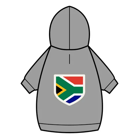 South Africa Rainbow Y Pattern Pet Hoodie — back_dtf view