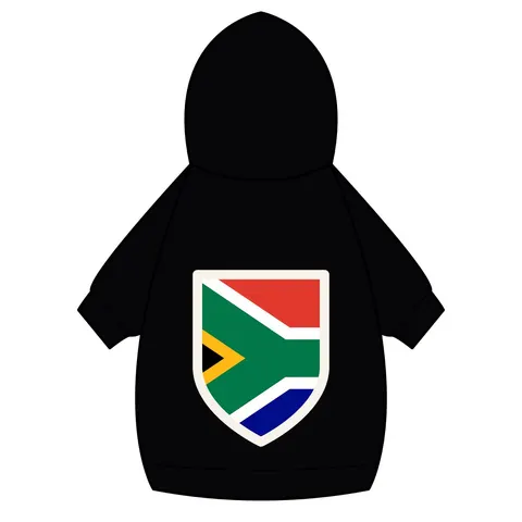 South Africa Rainbow Y Pattern Pet Hoodie — back_dtf view