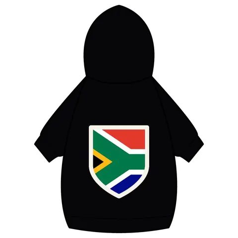 South Africa Rainbow Y Pattern Pet Hoodie — back_dtf view