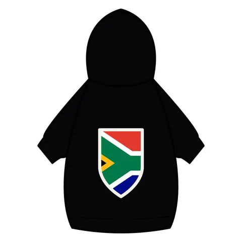 South Africa Rainbow Y Pattern Pet Hoodie — back_dtf view