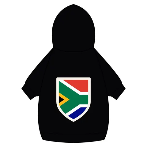 South Africa Rainbow Y Pattern Pet Hoodie — back_dtf view