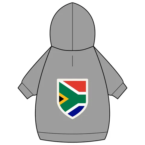 South Africa Rainbow Y Pattern Pet Hoodie — back_dtf view