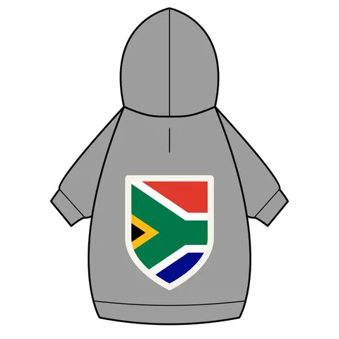 South Africa Rainbow Y Pattern Pet Hoodie — back_dtf view