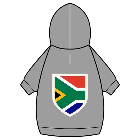 South Africa Rainbow Y Pattern Pet Hoodie — back_dtf view
