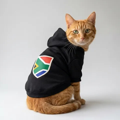 South Africa Rainbow Y Pattern Pet Hoodie