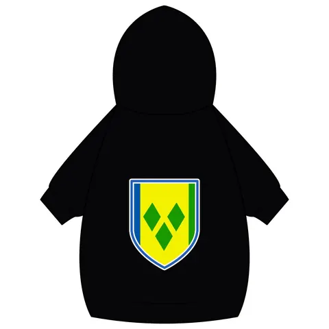 St. Vincent & Grenadines Diamonds Pet Hoodie — back_dtf view