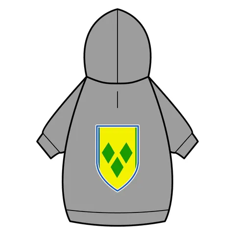 St. Vincent & Grenadines Diamonds Pet Hoodie — back_dtf view