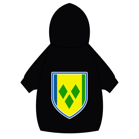 St. Vincent & Grenadines Diamonds Pet Hoodie — back_dtf view
