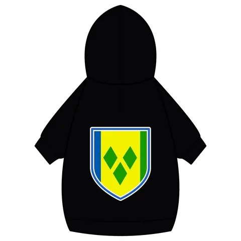 St. Vincent & Grenadines Diamonds Pet Hoodie — back_dtf view