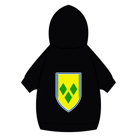 St. Vincent & Grenadines Diamonds Pet Hoodie — back_dtf view