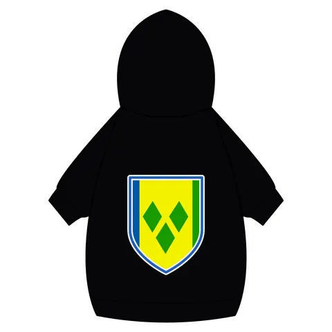 St. Vincent & Grenadines Diamonds Pet Hoodie — back_dtf view