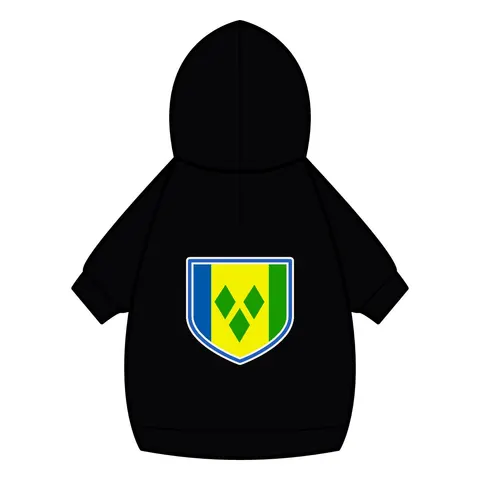 St. Vincent & Grenadines Diamonds Pet Hoodie — back_dtf view