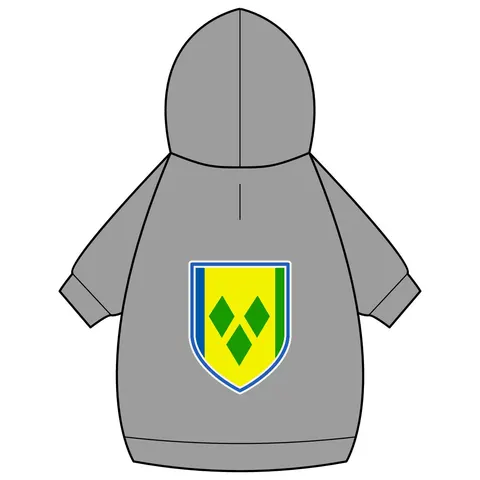 St. Vincent & Grenadines Diamonds Pet Hoodie — back_dtf view