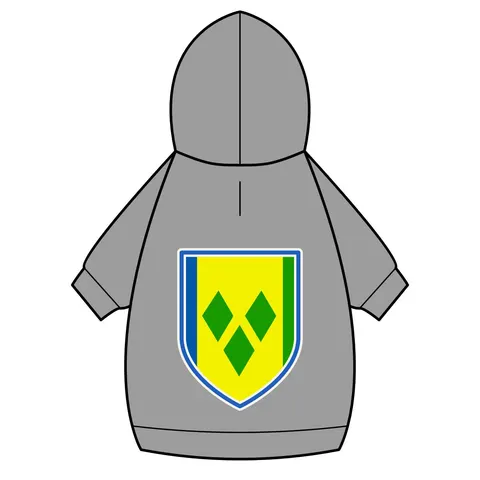 St. Vincent & Grenadines Diamonds Pet Hoodie — back_dtf view