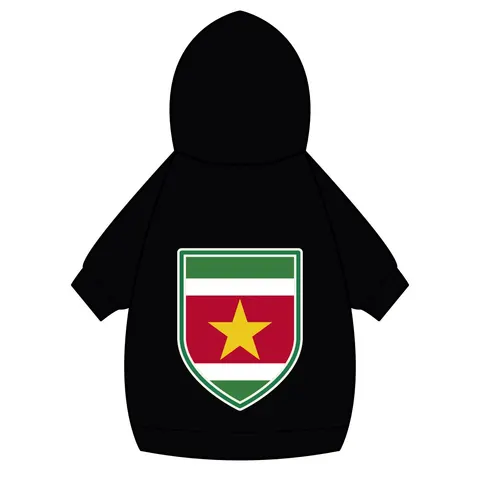 Suriname Red Green White Star Pet Hoodie — back_dtf view