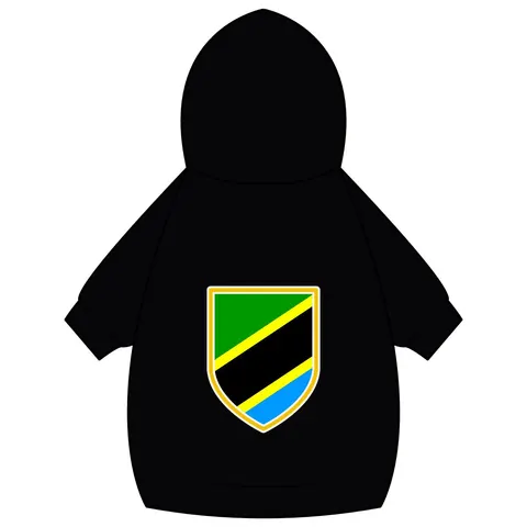 Tanzania Diagonal Bands Pet Hoodie — back_dtf view