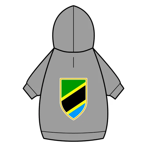 Tanzania Diagonal Bands Pet Hoodie — back_dtf view