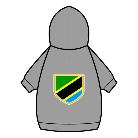 Tanzania Diagonal Bands Pet Hoodie — back_dtf view