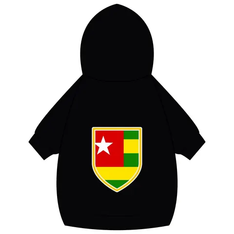 Togo Green Yellow Stripes Pet Hoodie — back_dtf view