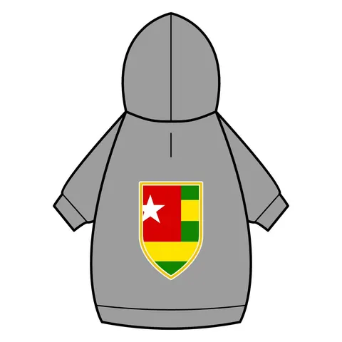 Togo Green Yellow Stripes Pet Hoodie — back_dtf view