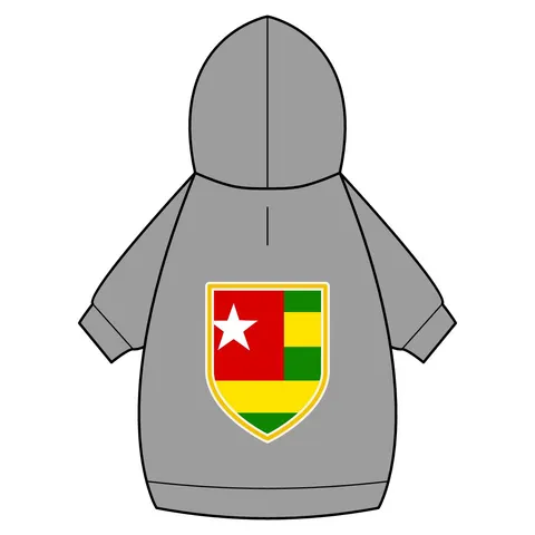 Togo Green Yellow Stripes Pet Hoodie — back_dtf view