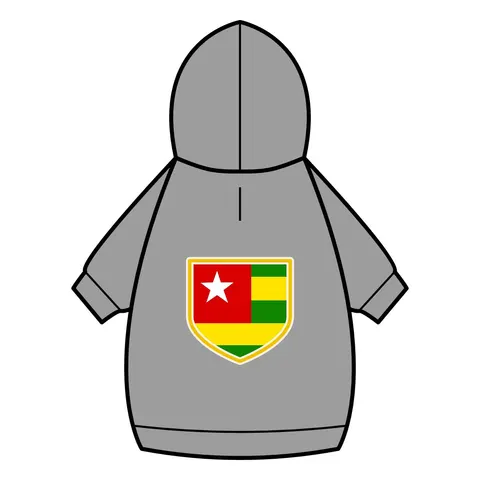 Togo Green Yellow Stripes Pet Hoodie — back_dtf view