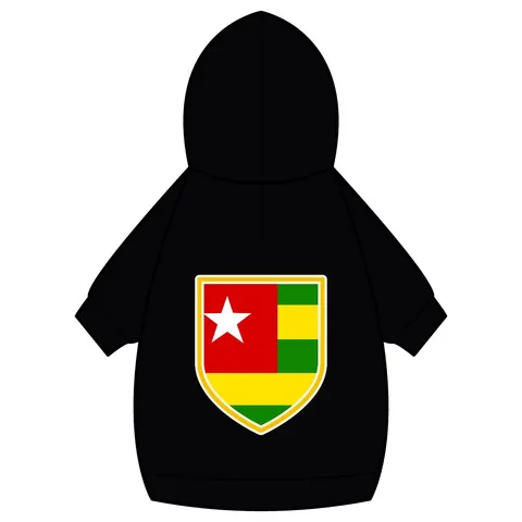 Togo Green Yellow Stripes Pet Hoodie — back_dtf view