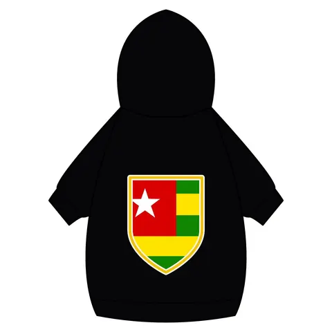Togo Green Yellow Stripes Pet Hoodie — back_dtf view