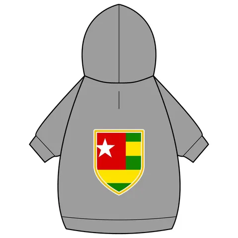 Togo Green Yellow Stripes Pet Hoodie — back_dtf view