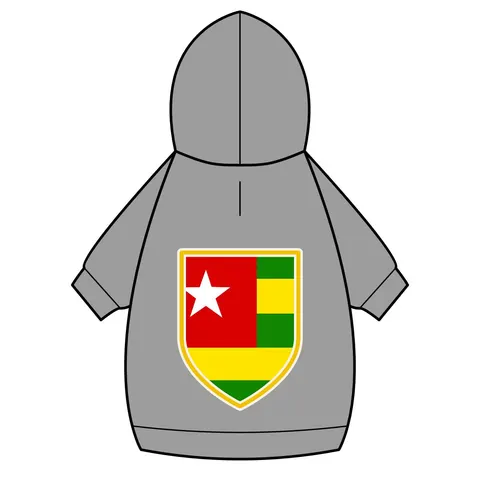 Togo Green Yellow Stripes Pet Hoodie — back_dtf view