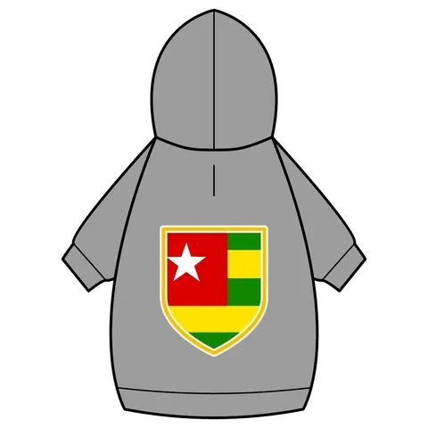 Togo Green Yellow Stripes Pet Hoodie — back_dtf view