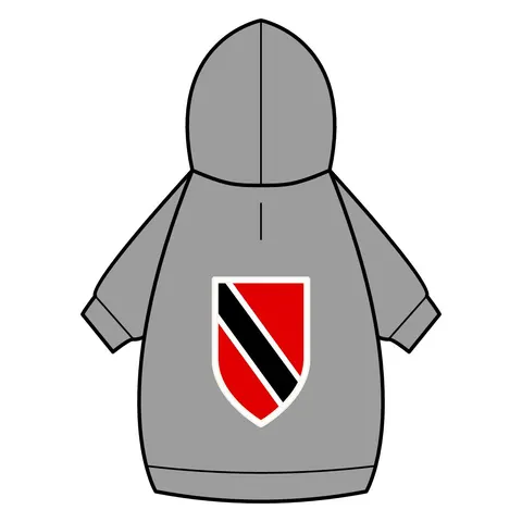 Trinidad & Tobago Diagonal Stripe Pet Hoodie — back_dtf view
