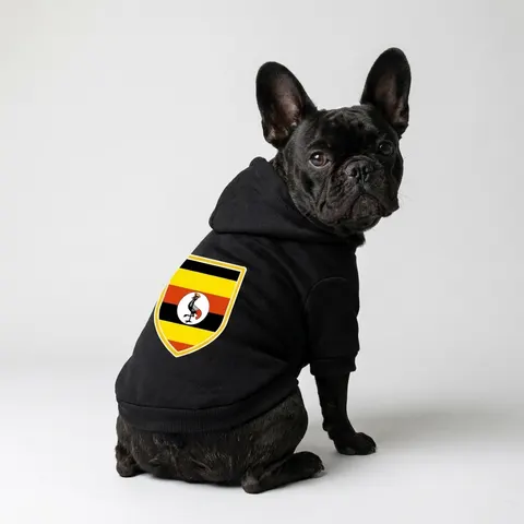 Uganda Black Yellow Red Bands Pet Hoodie