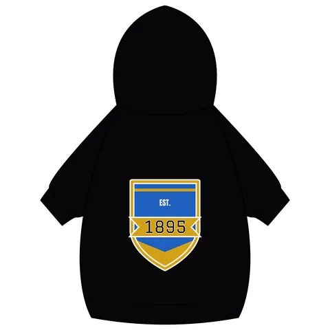 Fort Valley State 1895 Blue & Gold Pet Hoodie — back_dtf view