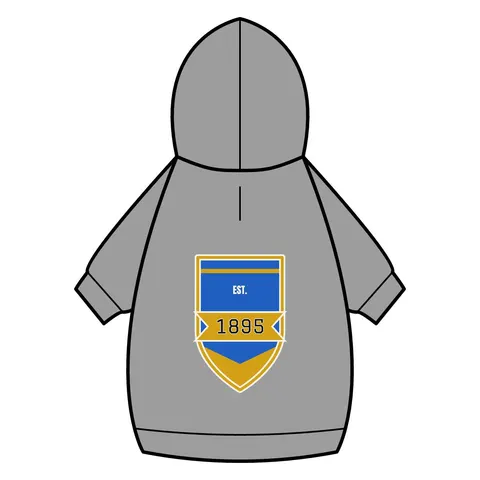 Fort Valley State 1895 Blue & Gold Pet Hoodie — back_dtf view