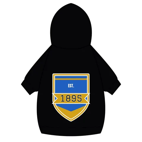Fort Valley State 1895 Blue & Gold Pet Hoodie — back_dtf view