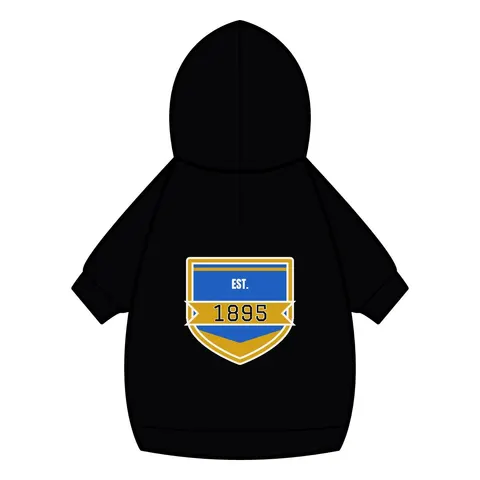 Fort Valley State 1895 Blue & Gold Pet Hoodie — back_dtf view