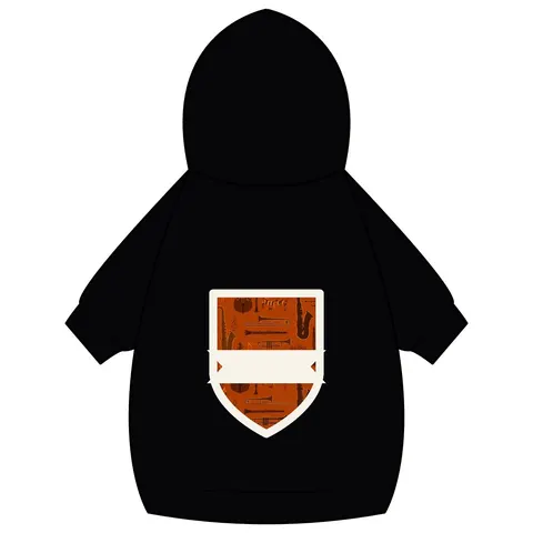 Harlem Jazz Silhouettes Pet Hoodie — back_dtf view