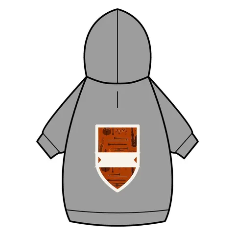 Harlem Jazz Silhouettes Pet Hoodie — back_dtf view