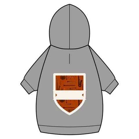 Harlem Jazz Silhouettes Pet Hoodie — back_dtf view