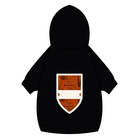 Harlem Jazz Silhouettes Pet Hoodie — back_dtf view